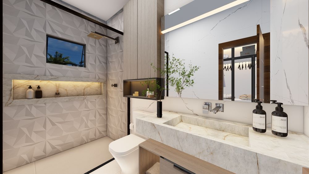 Planta de Casa de Andar com Quatro Quartos, Terreno 10x20 metros 