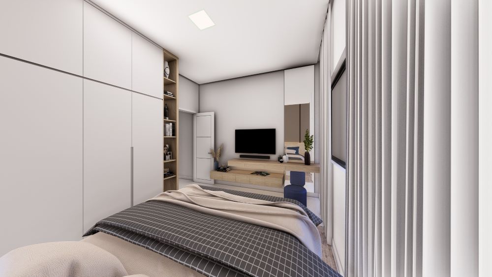 Projeto em Terreno de 10x30 Metros com Três Quartos 