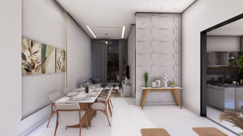 Projeto em Terreno de 10x30 Metros com Três Quartos 