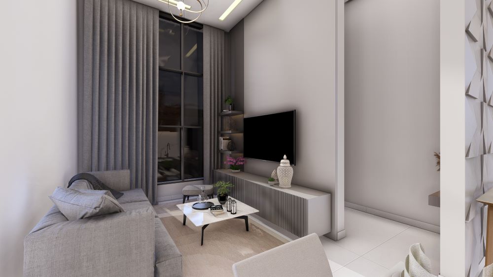 Projeto em Terreno de 10x30 Metros com Três Quartos 