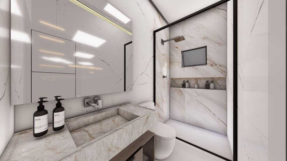 Projeto em Terreno de 10x30 Metros com Três Quartos 
