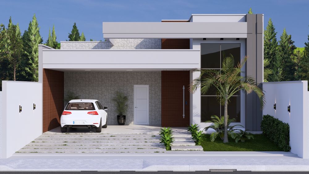 Projeto em Terreno de 10x30 Metros com Três Quartos 