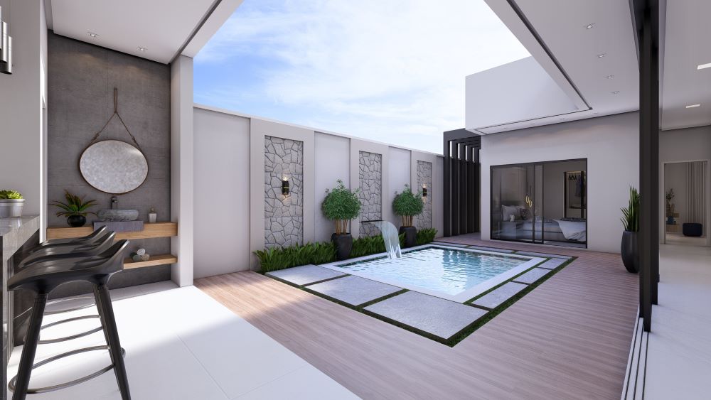 Projeto em Terreno de 10x30 Metros com Três Quartos 