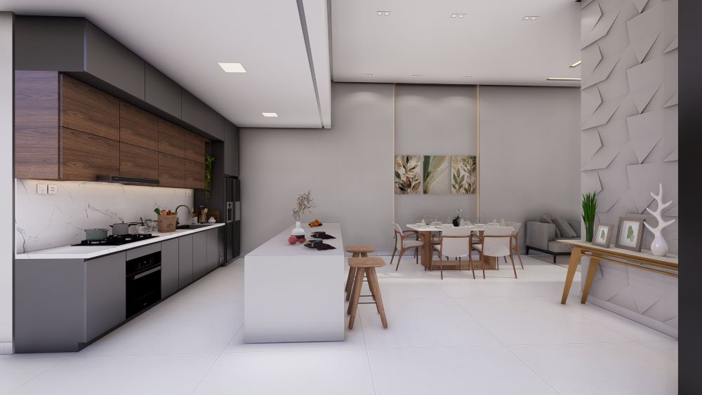 Projeto em Terreno de 10x30 Metros com Três Quartos 