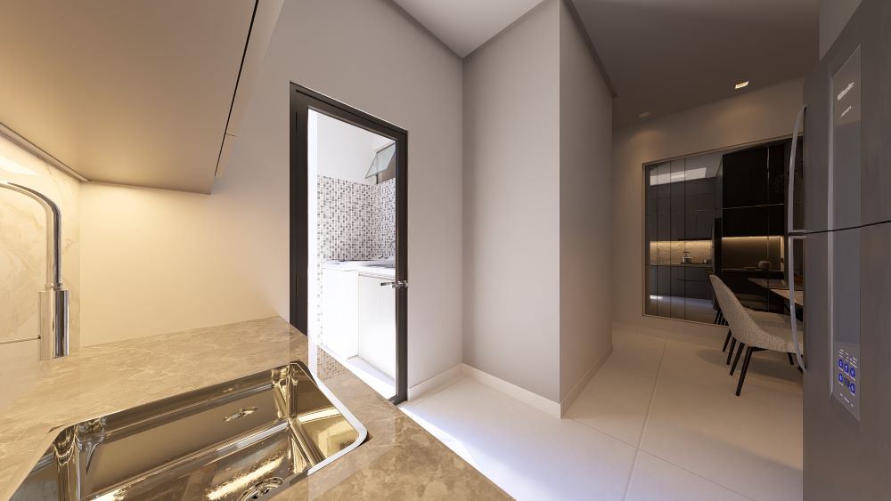 Projeto em Terreno de 5x20 Metros com Dois Quartos 