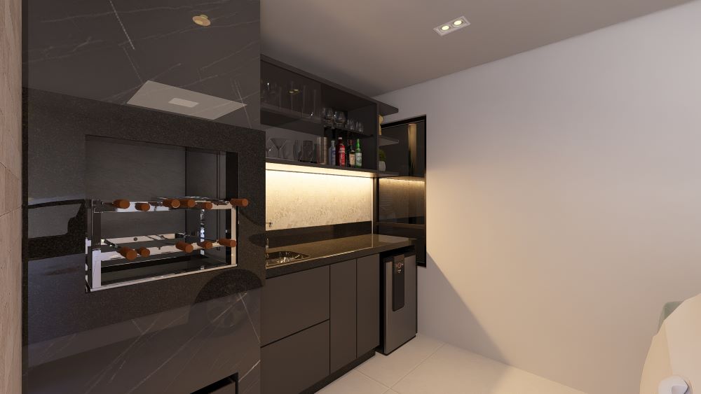 Projeto em Terreno de 5x20 Metros com Dois Quartos 