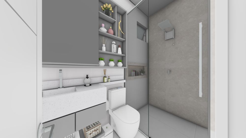 Projeto em Terreno de 5x20 Metros com Dois Quartos 