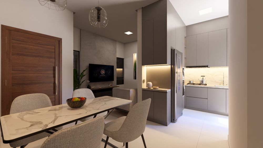 Projeto em Terreno de 5x20 Metros com Dois Quartos 