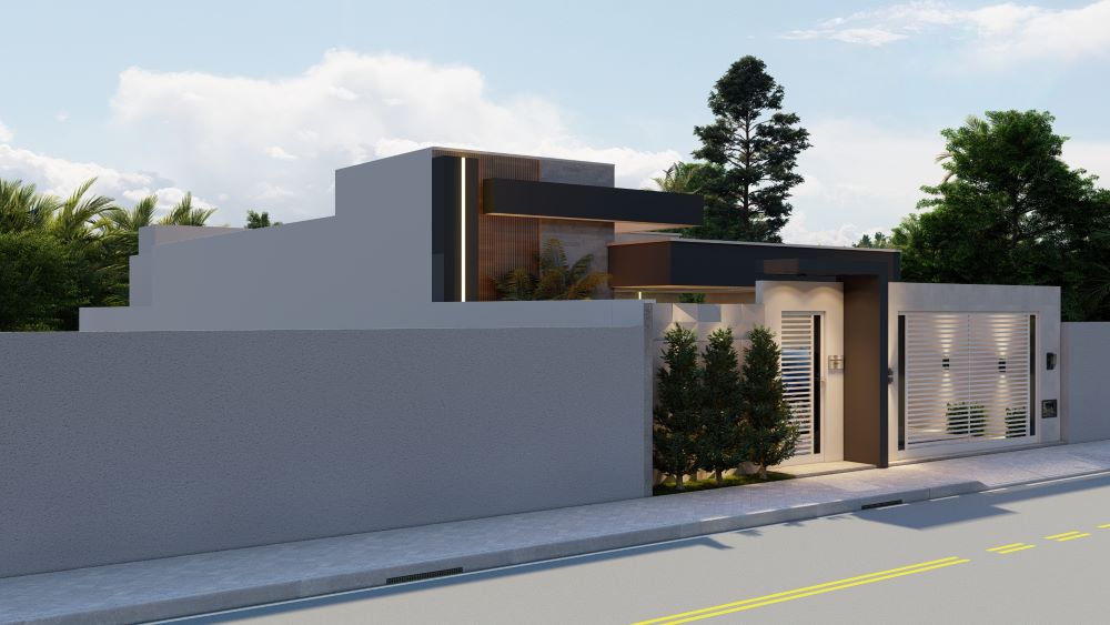 Planta de Casa Terreno 10x30 metros