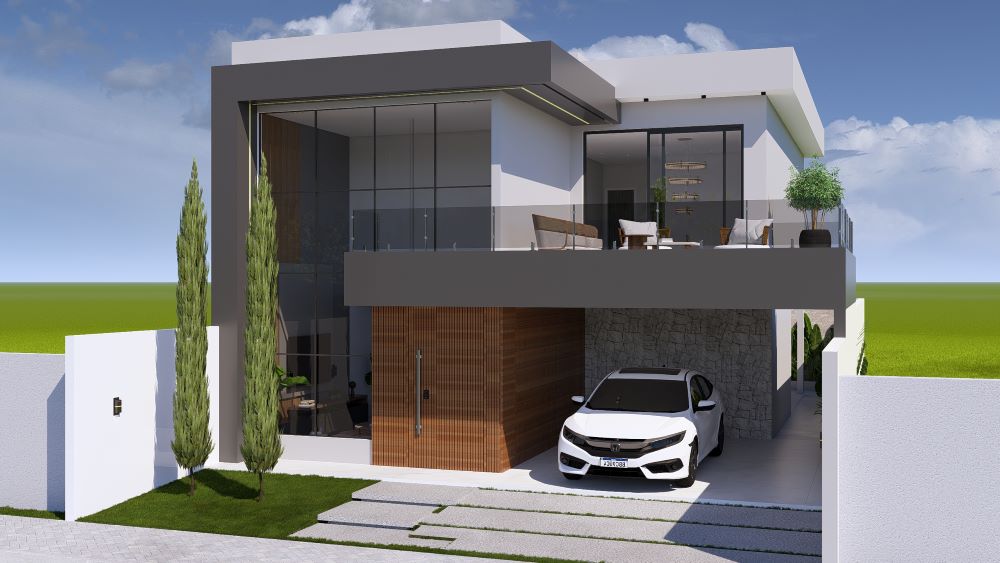 Projeto de casa de andar sobrado 10x20 metros 