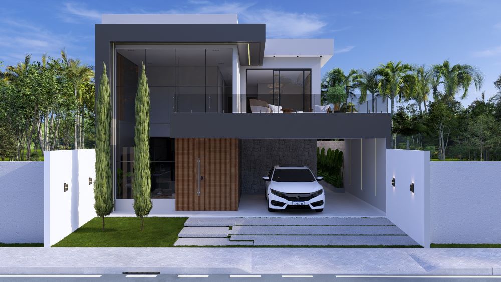 Projeto de casa de andar sobrado 10x20 metros 