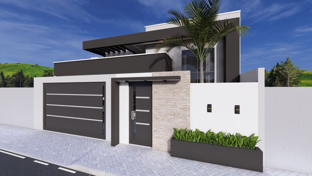 Planta de casa em Terreno 10x25 metros 