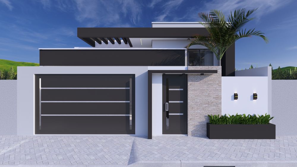 Planta de casa em Terreno 10x25 metros 